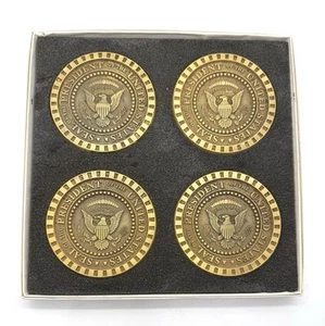 Set sottobicchieri vintage epoca REAGAN, sigillo presidenziale, Air Force One - 4 pezzi - Foto 1 di 2