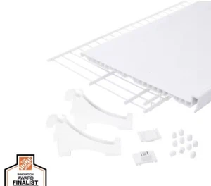 Everbilt Wire Decorative Shelf With White Vinyl Shoe Rack 90308 - Bild 1 von 4