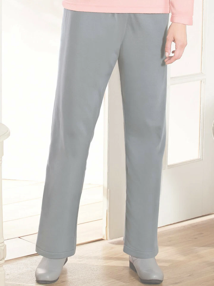 Nova Calça Elástica Feminina Plus Size 18 Haband Cinza Veludo Algodão Forrado - Imagem 1 de 1