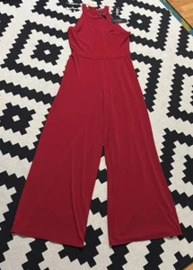 Ralph Lauren Red Wide Leg Flowy Jumpsuit - Picture 1 of 5