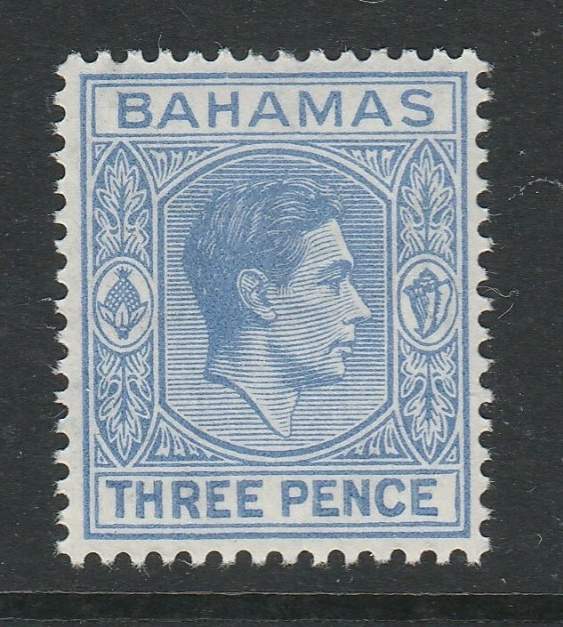 Bahamas 1938-52 3d Bright ultramarine SG 154ab Mnh. - Image 1 of 1
