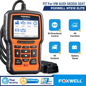 FOXWELL NT510 Elite Car OBD2 Scan Tool Bi-Directional Diagnostic Tool For VAG VW - Picture 1 of 14