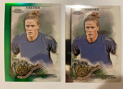 2022 Topps ALLEN & GINTER CHROME ALYSSA NAEHER GREEN REFRACTOR /99 & BASE #267 - Image 1 of 3