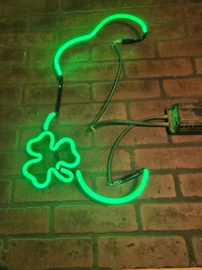 Budweiser Bud Light Shamrock Neon Sign Replacement Tube -Left Shamrock Tube Only - Picture 1 of 4
