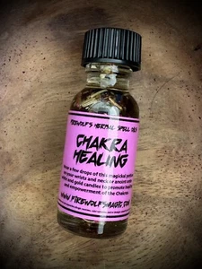 Chakra Heil Ritualöl - Handarbeit, Bio, Wicca, Hexerei, Hoodoo - Bild 1 von 1