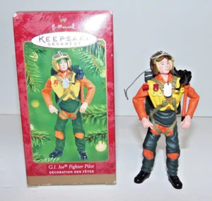 Vintage 5" GI Joe Fighter Pilot Hallmark Keepsake Christmas Tree Ornament in Box - Picture 1 of 6