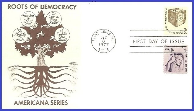 USA3 #1584 U/A BAZAAR FDC   Early Ballot Box - Image 1 of 1