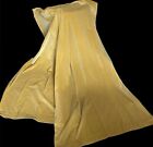 Vintage Long Velvet Antique Gold, Mustard Curtains Pair 106cm Drop 210cm X2