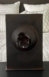 Jan Barboglio XXLARGE VESSEL 🌹🌹Hand Forged SIGNED 14"X10" IRON ROSE 6lb VASE - Picture 1 of 23