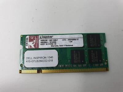 Dell Inspiron 1545 RAM Memory 1GB DDR2 PC2 Kingston KTD-INSP6000/1G Genuine Item - Image 1 of 4