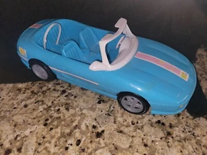 Vintage Barbie 1997 Ford Mustang Toy Convertible Car Blue Mattel #65032 - Picture 1 of 5