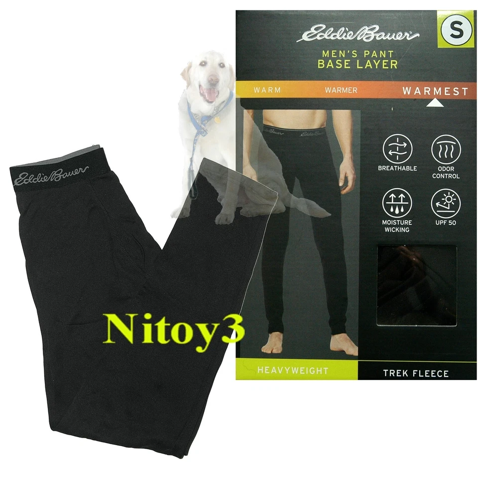 Eddie Bauer Trek Fleece Heavyweight Base Layer Pants-Odor Control Men Sm: 29-31" - Image 1 of 1