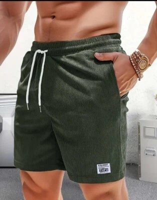 Pantalones Cortos Hombre Algodón Pana Talla M Color Verde Oscuro, Verde Claro, Rosa, Spiel Foto 1 de 4