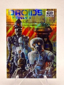 Topps Star Wars Chrome Galaxy 2021 Base REFRACTOR #3 The Droids - Picture 1 of 2