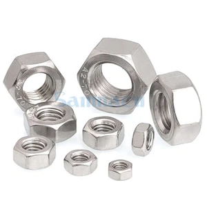M4 M5 M6 M8 M10 M12 M14 M16 304 Stainless Fine Pitch Thread Hexagon Hex Nut - Picture 1 of 6