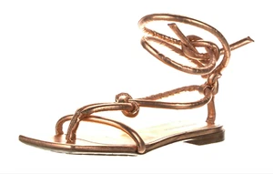760 $ Bottega Veneta Knot Gr. 37,5 GOMMA Gold Pfirsich Sandalen Schuhe - Bild 1 von 4