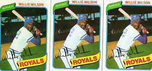 1980 Topps LOT (25) WILLIE WILSON #157 Kansas City Royals NM-MINT