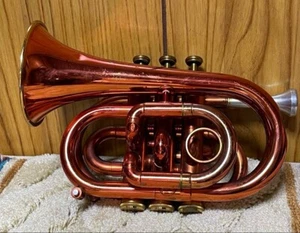 Jupiter Jpt-416 Trompeta de Bolsillo Instrumento Musical Color Rojo Usado - Imagen 1 de 8