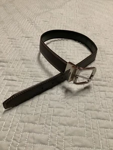 Kids Size 24 Bonded Leather Wrangler Reversible Buckle Black/drown Belt - Picture 1 of 6