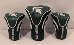 Team Golf NCAA Michigan State Spartans Contour Golf Club Headcovers 3-Pack - Picture 1 of 6