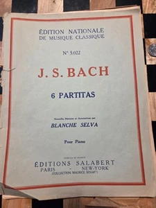 J.S. Bach 6 Partiten Blanche Selva Pour Piano Collection Maurice Senart - Bild 1 von 9