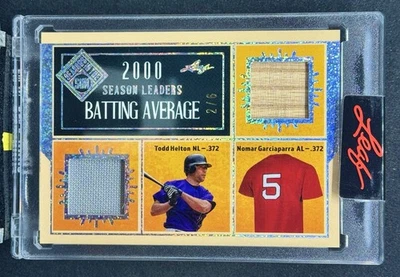 2025 Leaf Season In The Sun 2000 Season Leaders promedio de bateo Helton Garciaparra Foto 1 de 2