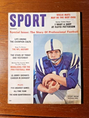 Revista deportiva Johnny Unitas diciembre 1960 Colts sin etiqueta Foto 1 de 4