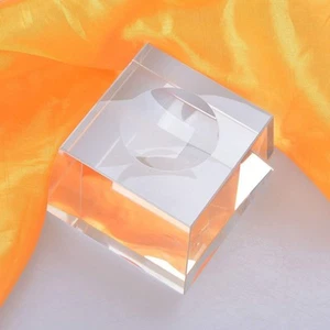 80mm Trapezoid Dimple Blocks Glass Display Stand For 150-200mm Sphere (1pc) - Picture 1 of 3