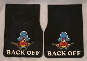 10x14 Yosemite Sam Back Off Mud Flaps Used Made In 1976 - Picture 1 of 8