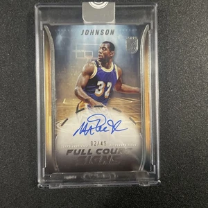 2024 Topps 3 Three Magic Johnson Full Court Signs Auto 02/49 Lakers HOF ENCASED - Picture 1 of 2