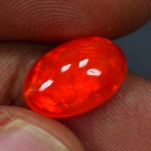 Fabulosas gemas de ópalo de fuego naranja rojizo natural flash multicolor 3D de 2,53 quilates - Imagen 1 de 1