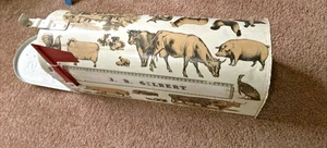 VTG 19” Large Rustic Farm Rural Mailbox Galvanized Steel Jackes Evans St Louis - Picture 1 of 12