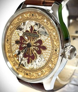 Antique PATEK PHILIPPE Engraved Skeleton Watch 1910 Men's Manual OH'd JAPAN JP - Picture 1 of 10