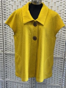 "SWISH"WOMENS"SIZE 16"AMAZING YELLOW WOOL MIX JACKET/TOP/VEST*MADE IN AUSTRALIA* - Picture 1 of 10
