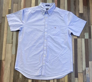 Camisa Oxford Gant Para Hombres Calce Regular Talla XL 43/44 17.5" Algodón Manga Corta - Imagen 1 de 12