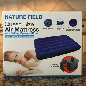 Nature Field Queen Size Air Mattress with Battery Operated Pump - Picture 1 of 4