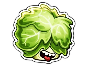 #1465 Headbutter Lechuga Planta Zombi Pegatina Impermeable Vinilo Calcomanía Troquelada Coche - Imagen 1 de 1