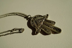 Kette goldfarben mit Anhänger "Hand der Fatima" - Glücksbringer Hand d. Fatima - - Bild 1 von 8