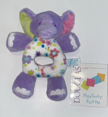 Nuevo Anillo Elefante Playtivity Douglas Rosa Púrpura Sonajero Flores Amorosas Juguete Bebé Foto 1 de 4