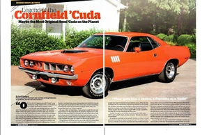 1971 PLYMOUTH HEMI 'CUDA UNRESTORED 426/425-HP ~ NICE 6-PAGE ARTICLE / AD - Picture 1 of 1