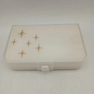 La Tausca Pearls Necklace Case Plastic With Cloth Lining 50s MCM Vintage - Picture 1 of 8