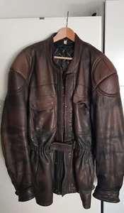 Herren Motorradjacke Chopper ECHT Leder Jacke braun sehr gut marke K.Krawehl - Bild 1 von 2
