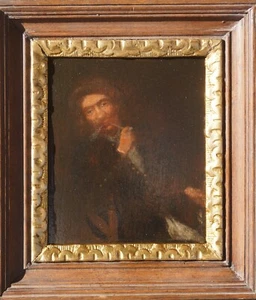 Alter Meister, Holland, 17 Jhdt, Öl auf Eiche, Pfeife rauchender Mann, gerahmt - Picture 1 of 9