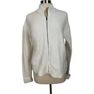 VINEYARD VINES Women's Size XL White Cream Mock Full Zip Cardigan - Picture 1 of 14