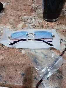 Shein Rimless Tinted Unisex Eyeglasses - Picture 1 of 6