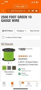 Electrical Wire 10 gauge green electrical wire - Picture 1 of 2