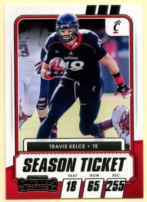 2021 Contenders Draft Picks Travis Kelce Season Ticket card #28 Bearcats - Image 1 of 2