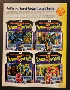 Conjunto de figuras de acción 1998 X-MEN vs. Street Fighter ~ página de vista previa de revista/anuncio impreso - Imagen 1 de 1