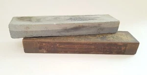 2 vtg combination oilstones - Norton Abrasives Pike India & unbranded 8in approx - Picture 1 of 23