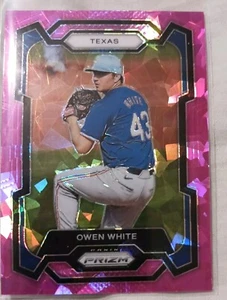 2023 Panini Prizm Baseball #12 Owen White Pink Ice Prizm Parallel Texas Rangers - Picture 1 of 2